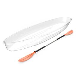 Caiaques de barco claro caiaque para esportes aquáticos, barco de cristal transparente com luz LED, quatro estações, venda quente, atacado barato - Image 1