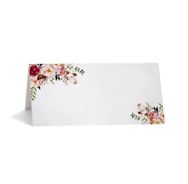 Cards de Mesa em Impressão Rose para Casamento e Eventos - Decoração Elegante em Pacotes de 25, 50 ou 100 Peças