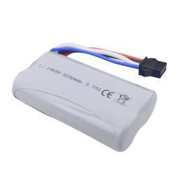 Bateria LiPo para barcos de RC, peças sobresselentes, 7.4V, 3000mAh, 25c, 18650, UDI902, UDI007, UDI002, UDI001, HuanQi, SM-4P, 2S - Image 2