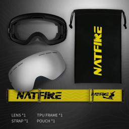 Esportes ao ar livre óculos de esqui proteção uv400 máscara de esqui masculino feminino anti-nevoeiro grande rosto óculos de neve snowboard esqui eyewear - Image 4