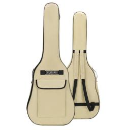 Impermeável Oxford Tecido Guitar Case, Gig Bag, alças duplas, algodão acolchoado, 600D macio, baixo elétrico Mochilas, 40 ", 41" - Image 5