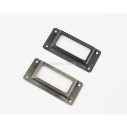 Preto ferro metal etiqueta quadro arquivo nome cartão titular gaveta caixa caso 62x29mm tag titular do cartão móveis sinal titular metal tag quadro - Image 5