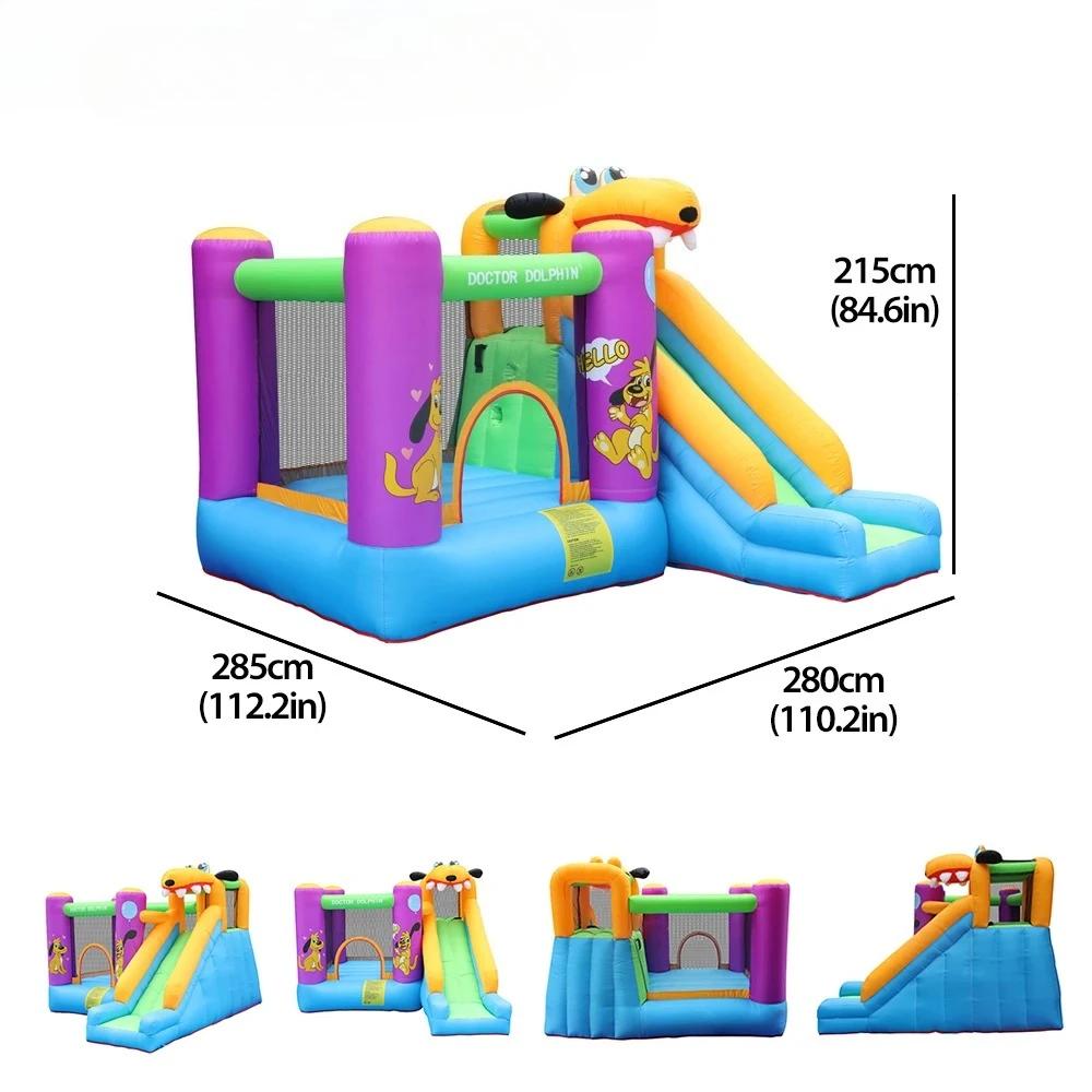 Castelo inflável pequeno com escorregador de trampolim, casa ao ar livre, playground infantil, pequeno castelo inflável - Image 1