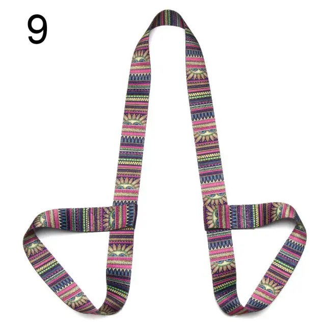 Cinto de Exercício Multicolorido para Yoga e Fitness, Faixas de Transporte e Sling para Ombro