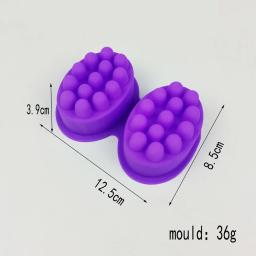 Molde de silicone para sabão, oval, massagem, artesanal, chocolate, terapia, bar, artesanato de resina - Image 3