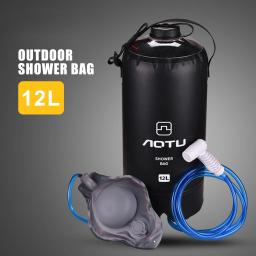 12l acampamento ao ar livre chuveiro saco de água aquecimento solar chuveiro portátil acampamento caminhadas escalada equipamento banho ducha portatil acampamento - Image 2