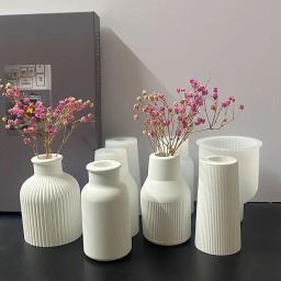 Silicone Handmade Escultura Molde, DIY Vaso, Vaso De Flores, Artesanato De Gesso, Resina Fundição, Decoração Para Casa - Image 6