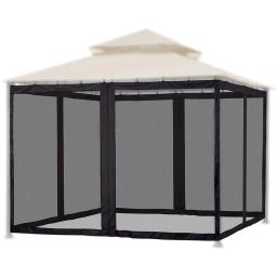Mosquiteiro de Substituição Universal, Canopy Outdoor Gazebo Tent, Paredes de tela com zíper, 4 painéis, apenas mosquiteiro - Image 1