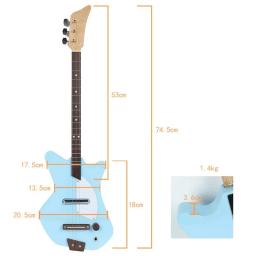 3 Cordas Montado Madeira Guitarra Elétrica Acústica Crianças Pickup Mini Viagem Música Cordas Instrumento Violao Para Crianças Iniciante - Image 6