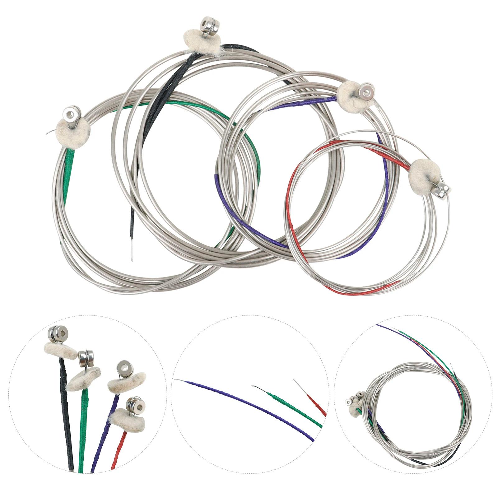 Bd102 4 cordas de baixo duplo conjunto de corda de aço-níquel corda de enrolamento resistente à ferrugem durável para acessórios de graves duplos 4 pc - Image 1