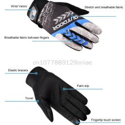 Luvas para motociclismo masculino e feminino, tela sensível ao toque, antiderrapante, resistente ao desgaste, respirável, com todos os dedos, esportes ao ar livre, ciclismo, bicicleta - Image 3