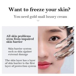 24K Gold Snail Collagen Face Cream, Anti-envelhecimento, Branqueamento de Rugas, Creme Dia Hidratante, Cuidados com a Pele, Clareamento, 50ml - Image 6