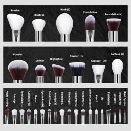 Escovas de maquiagem profissional Set Cosméticos Beleza Ferramentas, Fundação, Sombra, Corretivo, Mistura, Fluffy Cerdas Em Pó, 30Pcs - Image 5