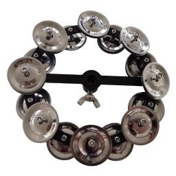 Hi Hat Tambourine Hand Held Percussão Tambor com Double Row Música Ritmo Tambourine Metal Shaker para Concert Party KTV Band Bar - Image 4