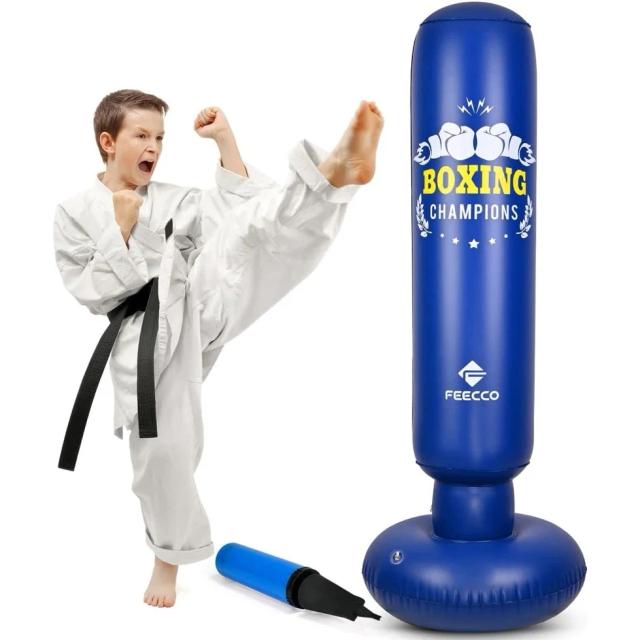 Saco de Boxe Inflável para Crianças de 3 a 12 anos com Bomba Inclusa – Presente Perfeito para Meninos e Meninas de 5 Pés