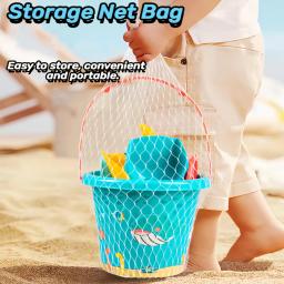 Conjunto de brinquedos de areia de praia de 18 peças, plástico durável, conjunto de jogos de praia de piscina de verão, ferramentas de jogo de areia ao ar livre para meninos e meninas, grandes férias - Image 5