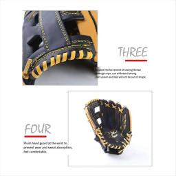 Dupla camada couro Baseball luva, Softball, adequado para adultos, 12,5" - Image 5