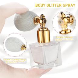 Spray de glitter corporal que brilha no escuro, maquiagem para festa, glitter extra fino, pó brilhante para festival, festa brilhante, dia das bruxas - Image 4