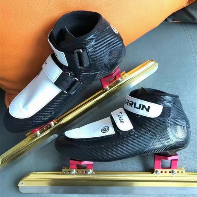 Patins de Gelo Profissionais para Velocidade em Fibra de Carbono, Impermeáveis e Quentes, Tamanhos EUR 30 a 45