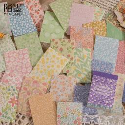 50 pçs do vintage material papel de arte retro café xadrez floral renda mão conta colagem fundo decoração papel - Image 3