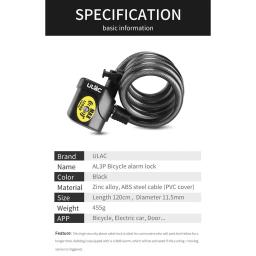 Bloqueio de alarme eletrônico anti-roubo profissional para bicicleta, 110db, fio alto, acessórios de segurança, frete grátis - Image 3
