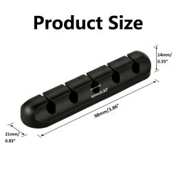 L16 Cable Organizer 5 Furo Silicone USB Desktop Management Clip Holder para Web Mouse Headset Wire Organizer - Image 4