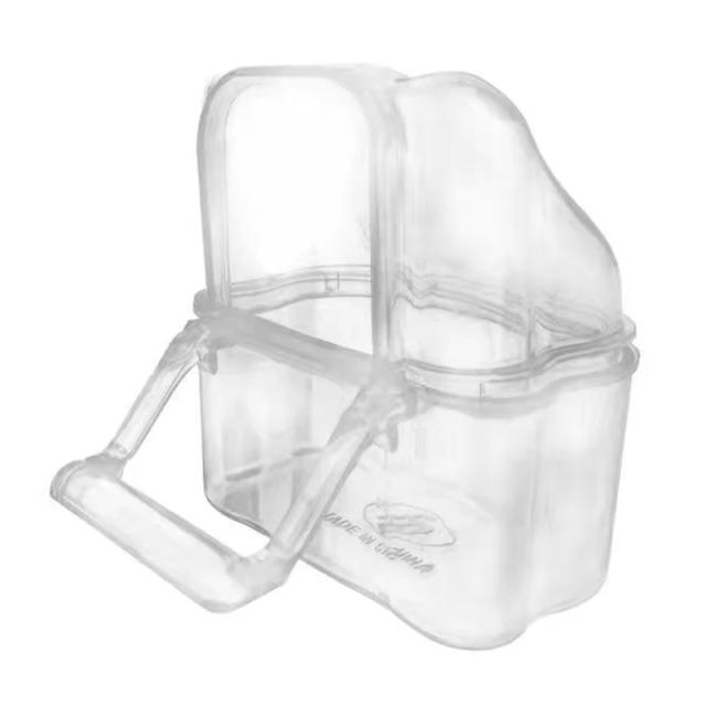 Gaiola Alimentadora Transparente para Pássaros em Plástico Durável e Fácil de Limpar - Ideal para Presentear