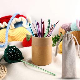 Conjunto De Agulhas De Malha De Alumínio, Cores Sortidas, Ganchos Tunisinos e Afegãos, Kit De Ferramentas De Costura, DIY, 11 PCs - Image 2