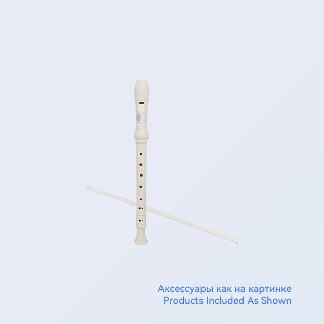 Flauta soprano de 8 buracos com vara de limpeza - Instrumento musical para crianças iniciantes em 7 cores vibrantes