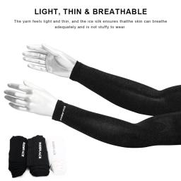 Luva do braço de seda gelo secagem rápida respirável proteção uv esportes wear fitness braço manga ao ar livre legal esporte ciclismo mangas - Image 2