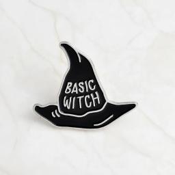 Custom Boo Witch Pin para amigos, Black Punk Esmalte Pin, Dark Collar Badge, Presente Da Jóia Do Dia Das Bruxas, Chapéu, Livro Do Caixão, Morcego, Broche De Borboleta - Image 3
