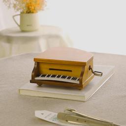 Caixa de música de madeira para piano manual, fita de papel DIY, caixas musicais, artesanato retrô, presente de aniversário, decoração vintage - Image 3