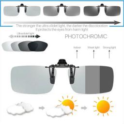 Fotocromático polarizado clipe em flip óculos de sol uv400 polarizado pesca condução óculos de sol lente miopia clipe acessórios - Image 5