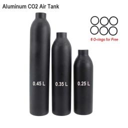 Vazio 0.45/0.35/0.25l alumínio co2 tanque de ar segurança à prova de explosão de alta pressão paintball garrafa tanque de enchimento cilindro m18 * 1.5 - Image 1