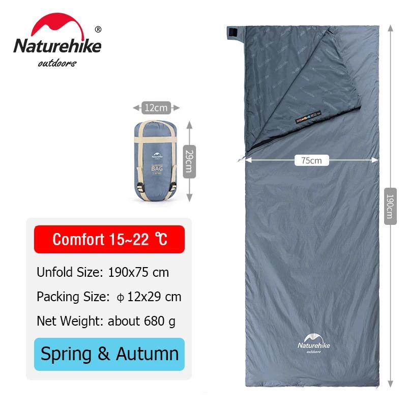 sacos de dormir saco de dormir ultralight saco de dormir naturehike lw180 ultraleve algodão saco de dormir primavera verão saco de dormir caminhadas ao ar livre acampamento saco de dormir - Image 1