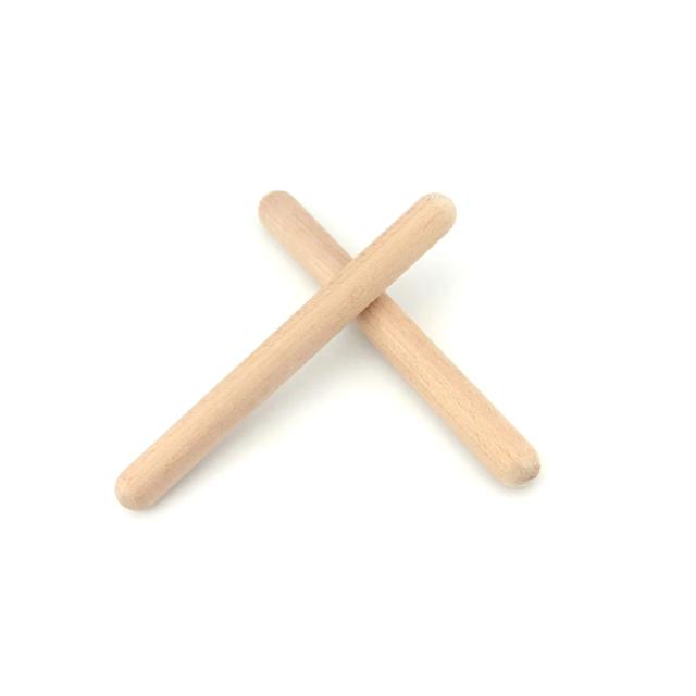 Claves de Madeira para Crianças - Brinquedos Musicais Educativos, 1 Par Ideal para Aprendizagem e Diversão