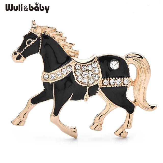 Wuli & Baby Broche Cavalo Tang Dynasty Esmalte 4 Cores