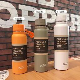 650ml 850ml 1100ml garrafa térmica dupla de aço inoxidável esporte balão a vácuo escalada ao ar livre fitness garrafa térmica chá copo isolamento - Image 5
