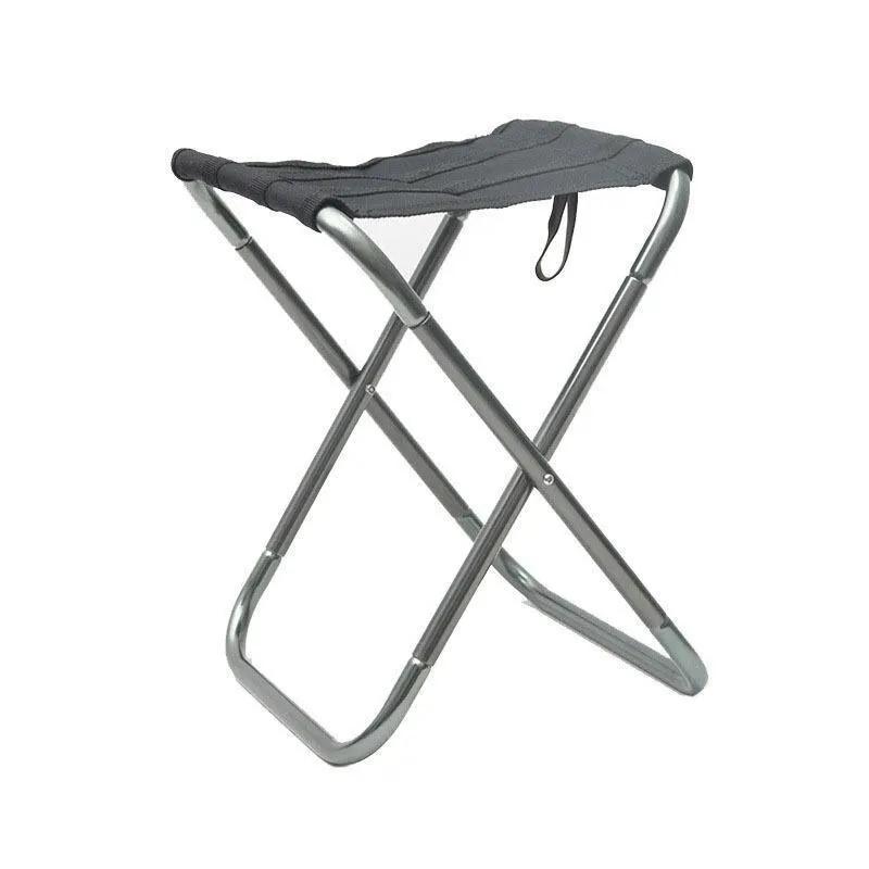 Acampamento ao ar livre Cadeira dobrável liga alumínio dourada com saco Stool Seat Pesca Camping - Image 1