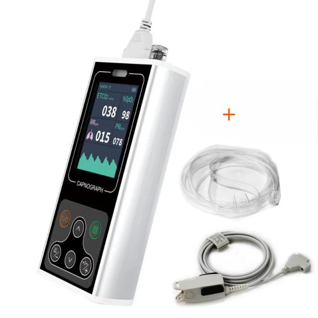 CONTEC CA10S Capnógrafo Portátil ETCO2 SpO2 PR Monitor de Sinais Vitais