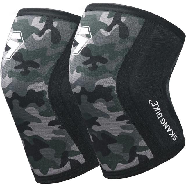Joelheiras de Compressão de Neoprene para Treinamento Profissional em Squat e Halterofilismo - 1 Par Ideal para Crossfit e Deadlift