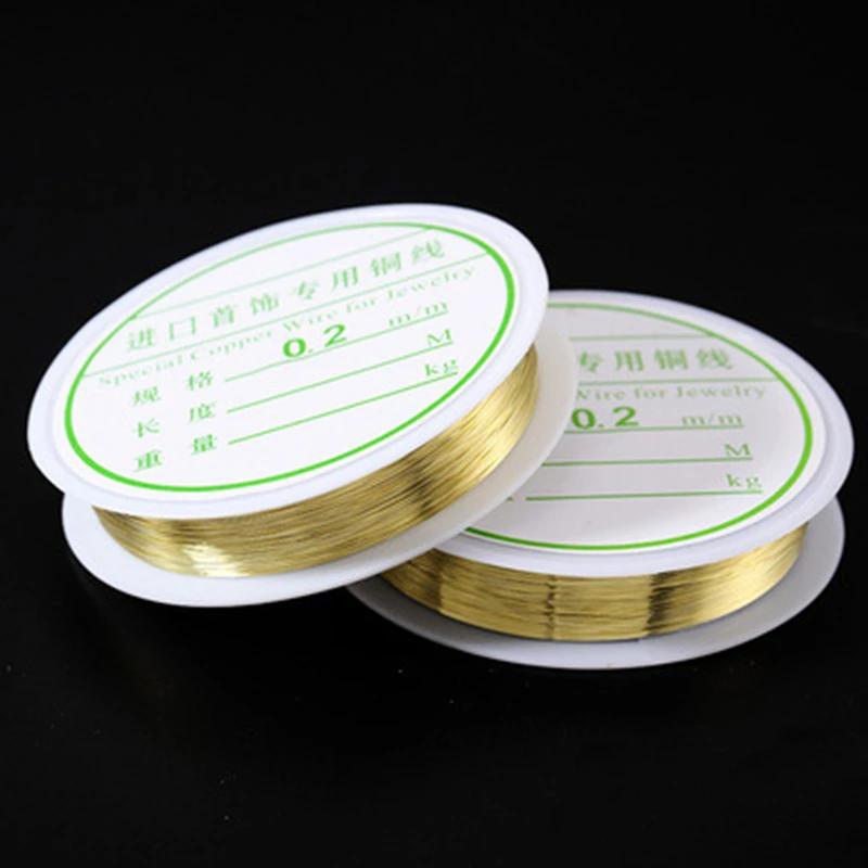0.3/0.4/0.5/0.6/0.8/1mm ouro/prata/cobre fios de cobre beading fio para artesanato fazendo jóias diy cordão acessórios de corda - Image 1
