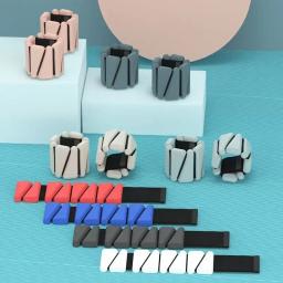 1/2lbs pesos de pulso yoga fitness exercício triângulo silicone ajustável tornozelo protetor de pulso peso pulseira jogging - Image 6