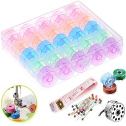 Bobinas Vazias e Caixa De Armazenamento De Estojo, Carretéis De Máquina De Costura, Plástico Transparente, Bobinas De Metal, Ferramentas, Acessórios, Ferramentas - Image 1