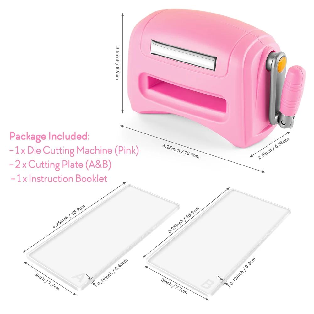 Máquina de Corte Manual para Scrapbooking e Gravação - Cortador de Papel e Plástico Compacto 16x9x6.5cm com Acessórios
