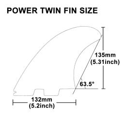 Fiberglass Twin Fins para SUP Surf e Prancha, Twinnie Fins, Fibra de vidro, Power Fins, GFK, 2 PCs por conjunto - Image 5