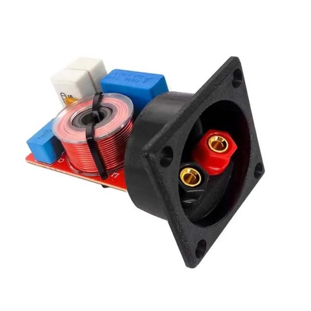 Divisor de Frequência de Graves LUSYA com Caixa de Conexão, Áudio Estéreo HiFi 2 Via, Amplificador 80W e Filtros DIY