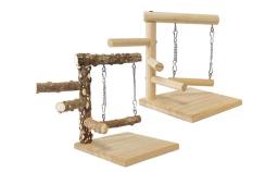 Papagaio poleiro suporte de madeira antiderrapante durável árvore de pássaro para papagaio brinquedo suprimentos suporte de treinamento pólo playground interativo - Image 2