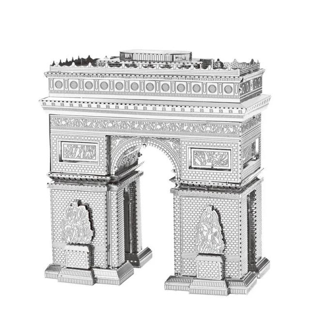 Arco Triunfal 3D em Metal: Modelo DIY com Corte a Laser para Crianças