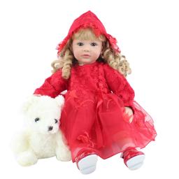 Bzdoll 60cm silicone macio reborn loira cabelo longo criança boneca viny princesa boneca linda menina presente de aniversário jogar casa brinquedo - Image 3